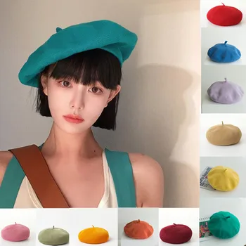 2021 új színű sapka divat gyapjú sapka festő kalap gyapjú sapka vázlat kalap női őszi-téli art kalap-mind nagykereskedelmi, mind kiskereskedelmi