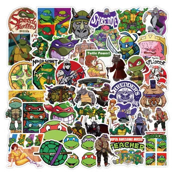 50PCS Rajzfilm Teenage Mutant Ninja Turtles Anime Graffiti Matricák Gördeszka Bőrönd Gitár Deco Matrica Gyerek Játék Christma Ajándék