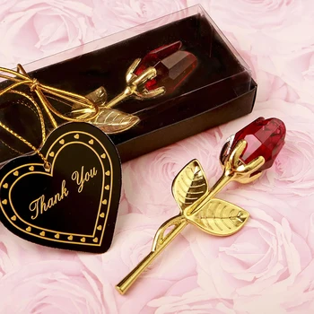 A szépség, A Fenevad Crystal Rose Egy Fekete Doboz Bor Vörös Rózsa Dekoráció Valentin Szerető Évfordulós Ajándékokat