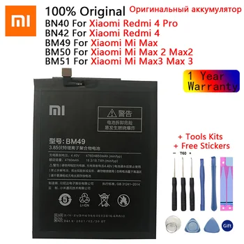 Eredeti Akkumulátor BN40 BN41 BM49 BM50 BM51 A Xiaomi Redmi 4 Pro Miniszterelnök 3G 32G RAM ROM Kiadás Redmi 4. Megjegyzés Mi Max Max2 Max3