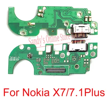 Eredeti Micro USB Töltő Dokkoló Port Igazgatóság Csatlakozó Flex Kábel Nokia X7 2018 / 7.1 Plusz Javítás Alkatrész