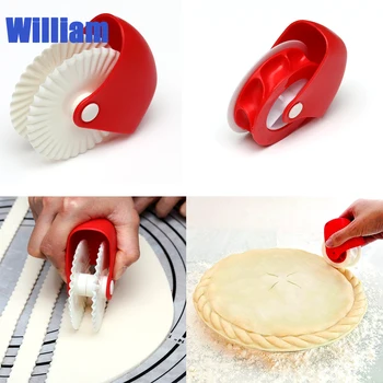 Sütés eszköz konyha tészta vágó kerék szegély kerék kézi Vágó Műanyag Kerék Görgő kés konyhai kütyü Eszközök